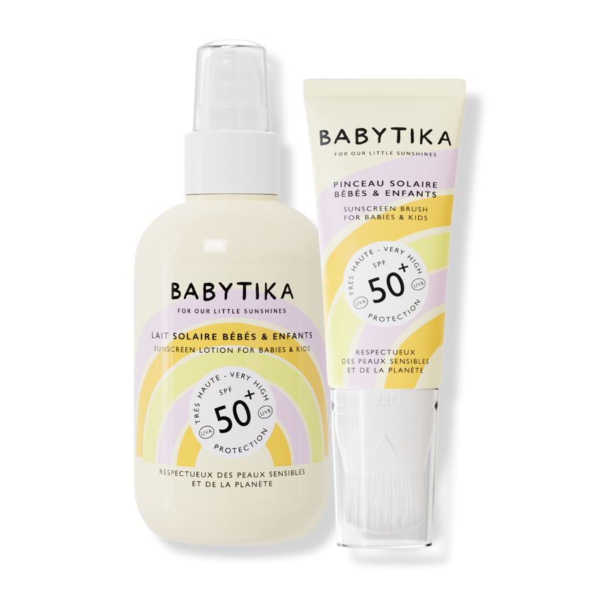 Duo Babytika SPF50+ : Lait Solaire et Pinceau Visage