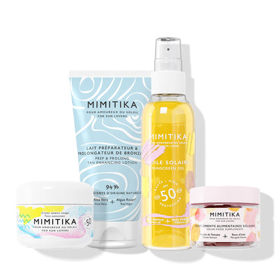 MIMITIKA - Routine Solaire Complète IN & OUT (avec Huile Solaire SPF50)