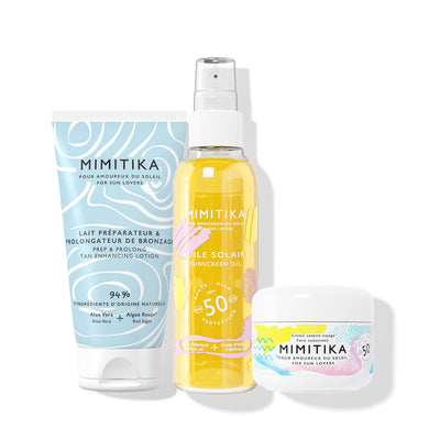 MIMITIKA - Routine Solaire (avec Huile Solaire SPF50)